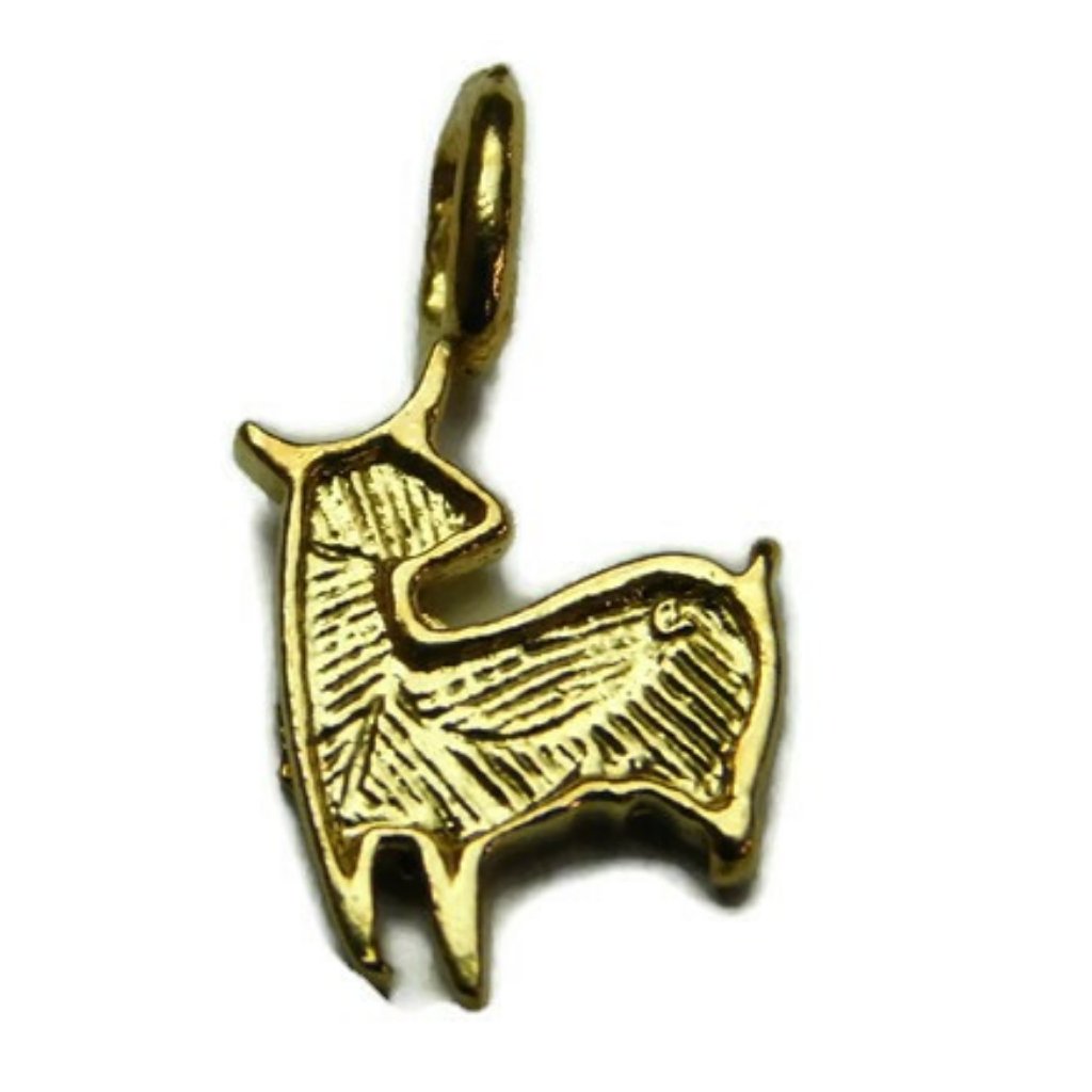 14k Yellow Gold Zodiac Taurus Charm Pendant